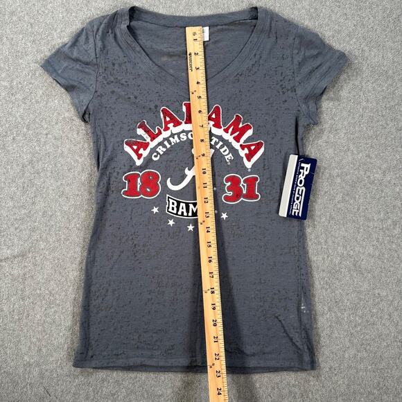 Alabama Crimson Tide Bama Pro Edge T- Shirt Juniors Medium V-Neck Distressed New - Picture 6 of 9